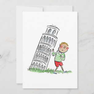 Schiefer Turm von Pisa Einladung
