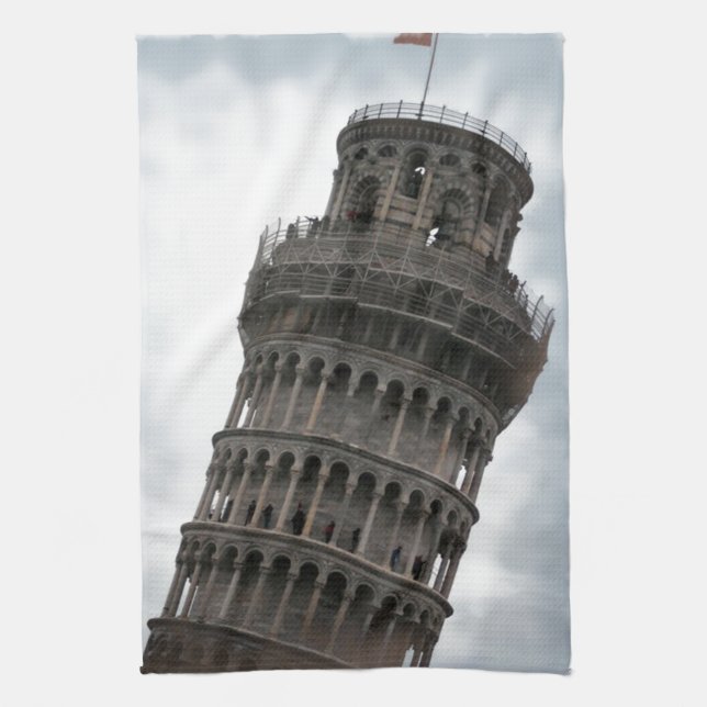 Schiefer Turm von Pisa Handtuch (Vertikal)