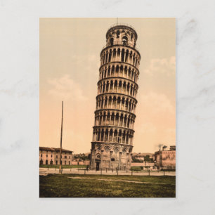Schiefer Turm von Pisa in alter Ansicht Postkarte