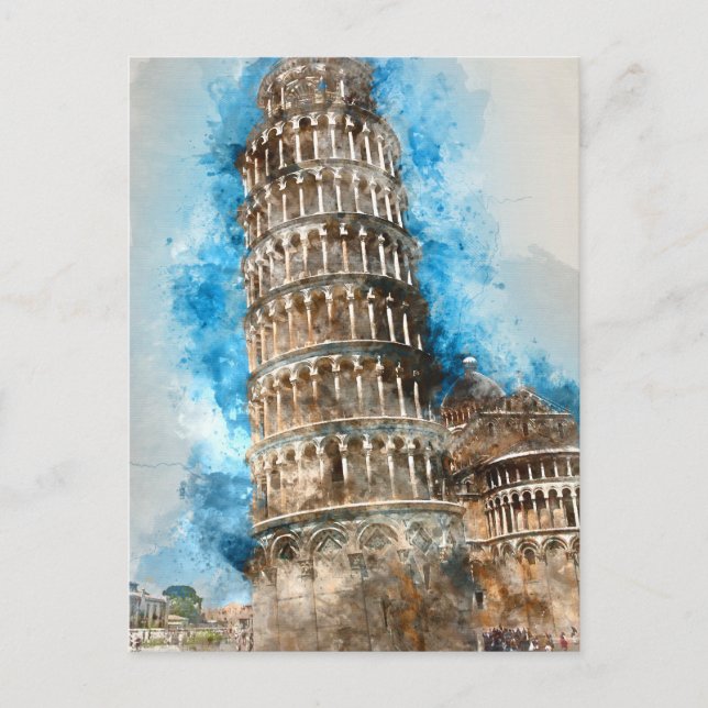 Schiefer Turm von Pisa in Italien Postkarte (Vorderseite)