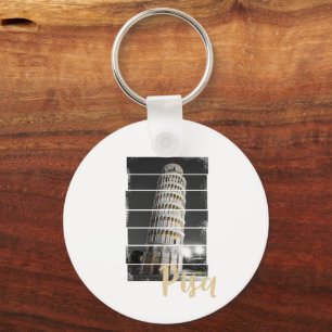 Schiefer Turm von Pisa Italien Vintage Retro Souve Schlüsselanhänger