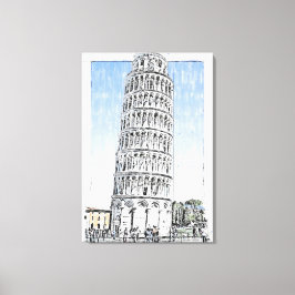 Schiefer Turm von Pisa Leinwanddruck