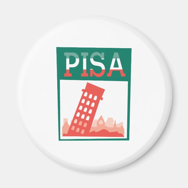 Schiefer Turm von Pisa Magnet (Vorne)