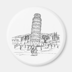 schiefer Turm von Pisa Magnet