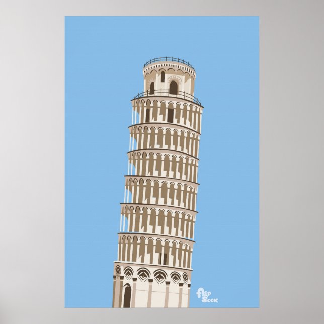 Schiefer Turm von Pisa Poster (Vorne)