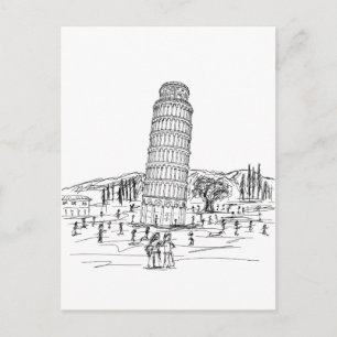 Schiefer Turm von Pisa Postkarte