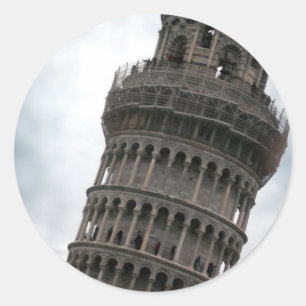 Schiefer Turm von Pisa Runder Aufkleber