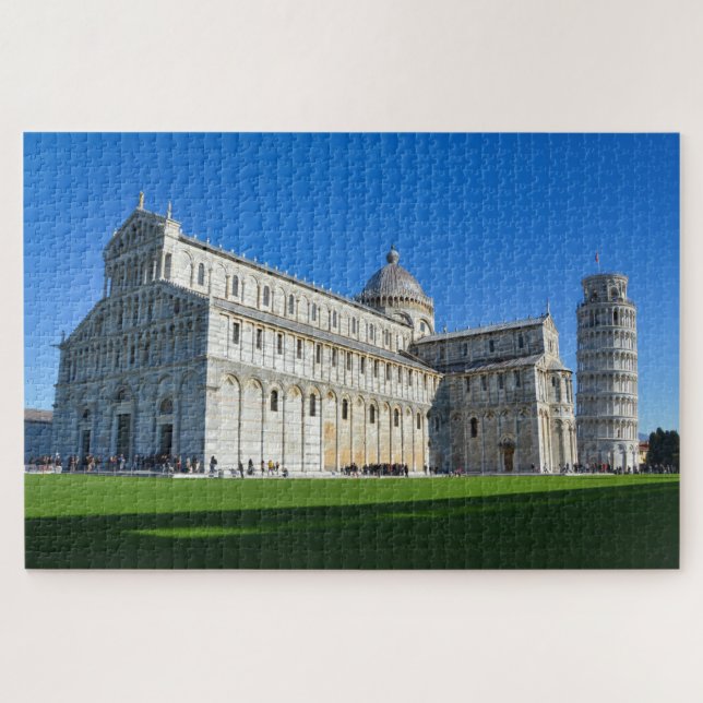 Schiefer Turm von Pisa und Dome italienische Sehen Puzzle (Horizontal)