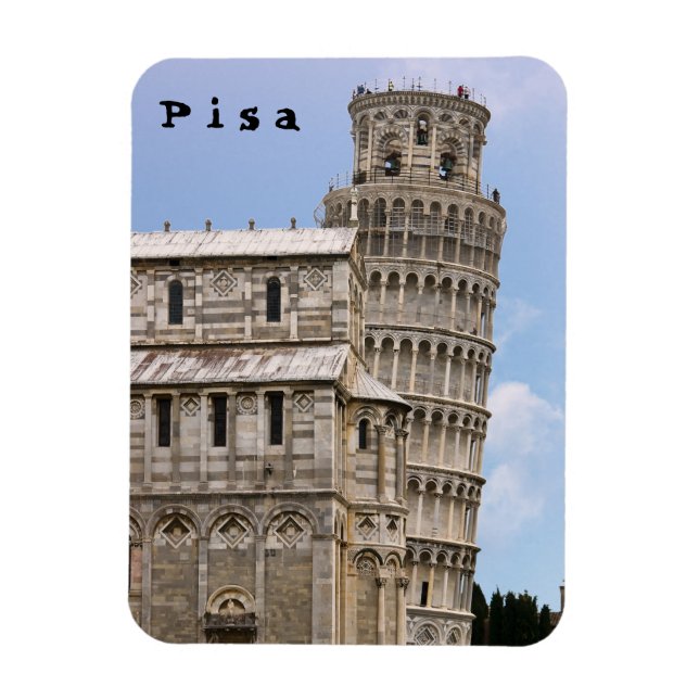 Schiefer Turm von Pisa und Kathedrale - Pisa, Ital Magnet (Vertikal)