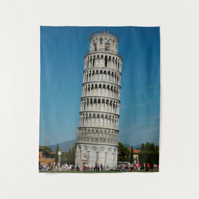 Schiefer Turm von Pisa Wandteppich (Vorderseite)