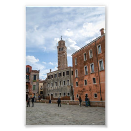 Schiefer Turm von Santo Stefano Venedig Italien Fotodruck