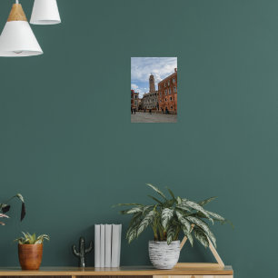 Schiefer Turm von Santo Stefano Venedig Italien Poster