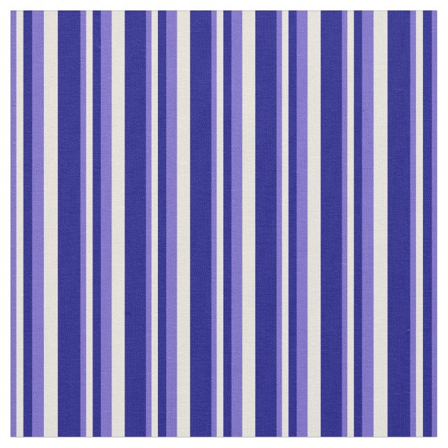 Schieferblau, Beige und blaues Muster Stoff (Nahaufnahme)