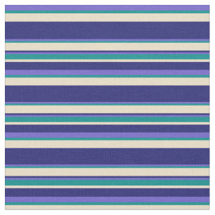 Schieferblau, Dunkelkyan, Tan und Midnight Blue St Stoff