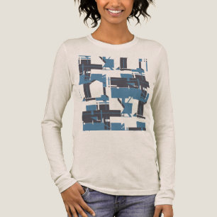 Schieferblau-Navy-Robin-Ei-Blau-Abstraktdesign Tri-Blend Shirt