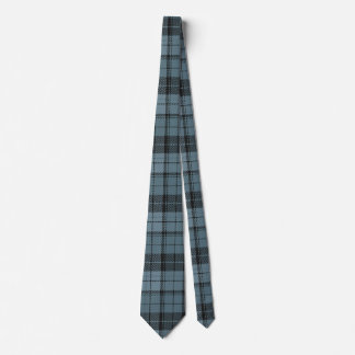 Schieferblau, Stahlgrau und schwarzes Tartan-Muste Krawatte