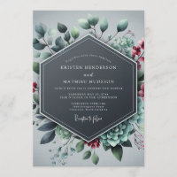 Schieferblaue verlockende Winterhochzeit