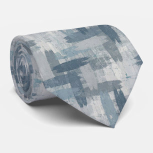 Schieferblaues Faux-Seide Abstrakter Designer-St Krawatte