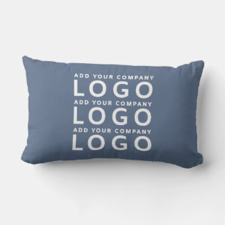 Schieferblaues Firmenlogo der Custom Company für G Lendenkissen