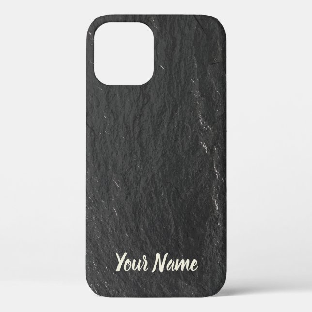 Schieferglitzern Hintergrund schwarze Schieferstru Case-Mate iPhone Hülle (Rückseite)