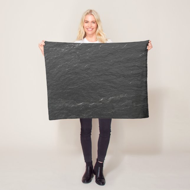 Schieferglitzern Hintergrund schwarze Schieferstru Fleecedecke (Beispiel)