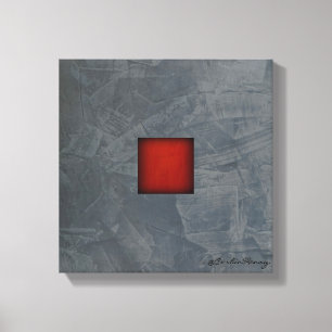 Schiefergraue, dramatische rote moderne Kunst Leinwanddruck