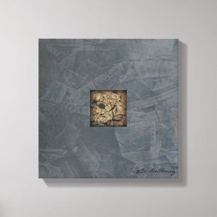 Schiefergraue moderne Kunst im Pollock-Stil Leinwanddruck