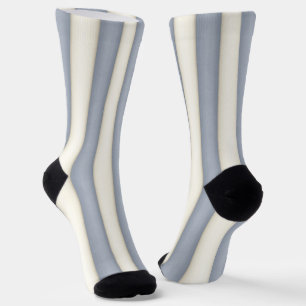 Schiefergraue und antike weiße Streifen Socken