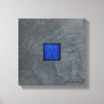 Schiefergrauer Kobalt Blau Moderne Kunst mit Unter