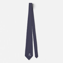 Schiefergraues elegantes Monogramm + Name Krawatte