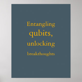 Schiefergraues Gelbes Quantendesign Poster