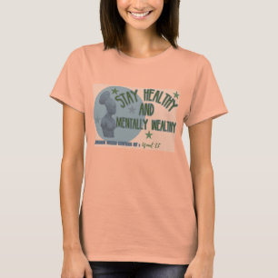 Schiefergrün bleibe gesundes weibliches T-Stück T-Shirt