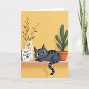 Schieferkatze Vatertagskarte Karte