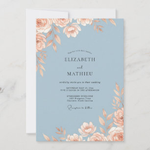 Schieferkupfer-Hochzeitsmalerei Einladung