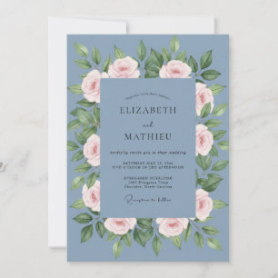 Schieferrosa Rosenhochzeit Einladung