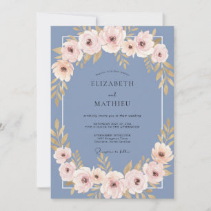 Schieferrosenhochzeit Einladung