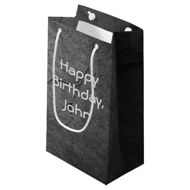 Schieferstein Kleine Geschenktüte (Vorderseite Schrägansicht)