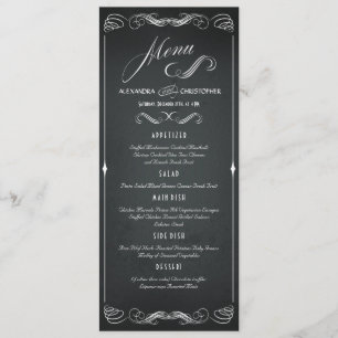 Schiefertafel Vintage Bold Typography Hochzeitsmen Menükarte