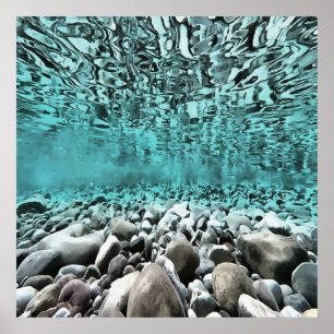 Schieferwasser Kunst und Kunst der Ägäis Poster