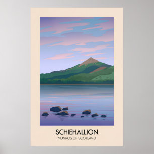 Schiehallion Munros von Schottland-Reiseposter Poster