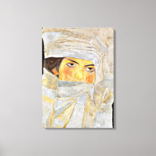 Schiele - Die Schwester des Künstlers, Porträtma Leinwanddruck