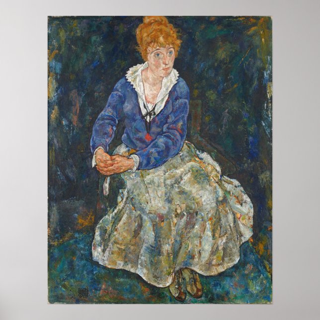 Schiele - Ehefrau Edith Poster (Vorne)