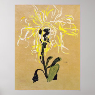 Schiele - Gelbe Chrysantheme 1910 Poster