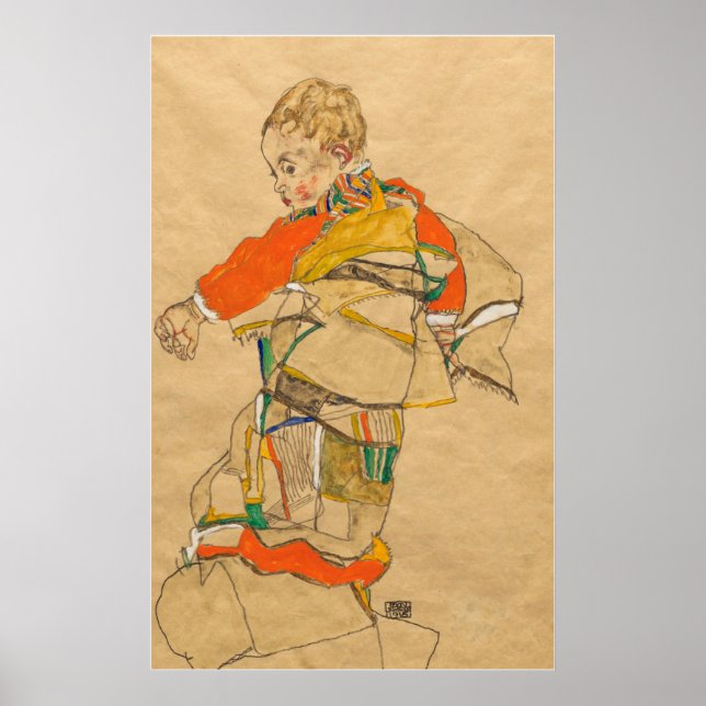 Schiele - Kinderportrait (Anton Peschka Jr.) Poster (Vorne)
