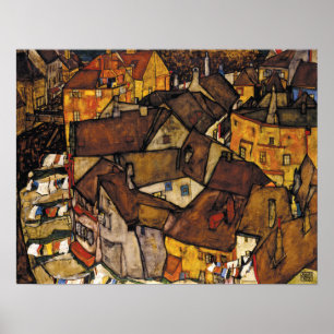 Schiele - Krumau Crescent Häuser (Kleine Stadt) Poster