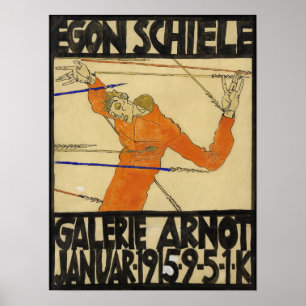 Schiele - Plakat für die Ausstellung in der Galeri