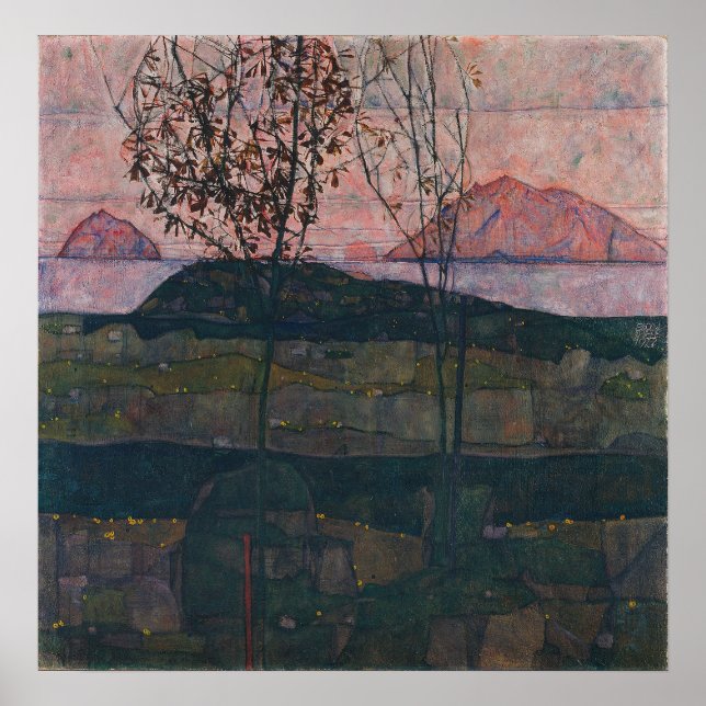 Schiele - Sun einstellen Poster (Vorne)