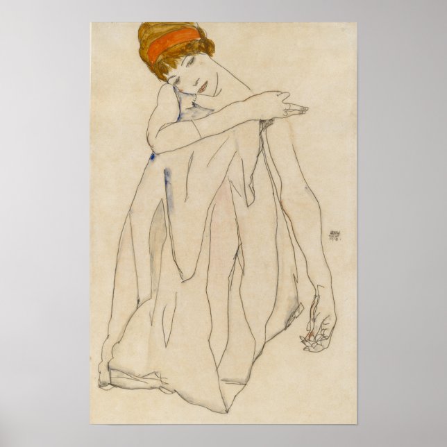 Schiele - Tänzer 1913 Poster (Vorne)