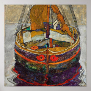 Schiele - Triest Fischerboot Poster