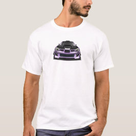 schielender Blick lila handgezeichnete Kunst T-Shirt